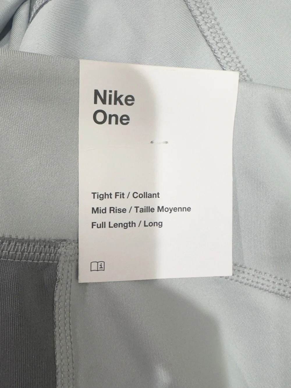 Nike Dri-FIT One Big Girls' Gray Leggings (DD8015-077) Size L NWT